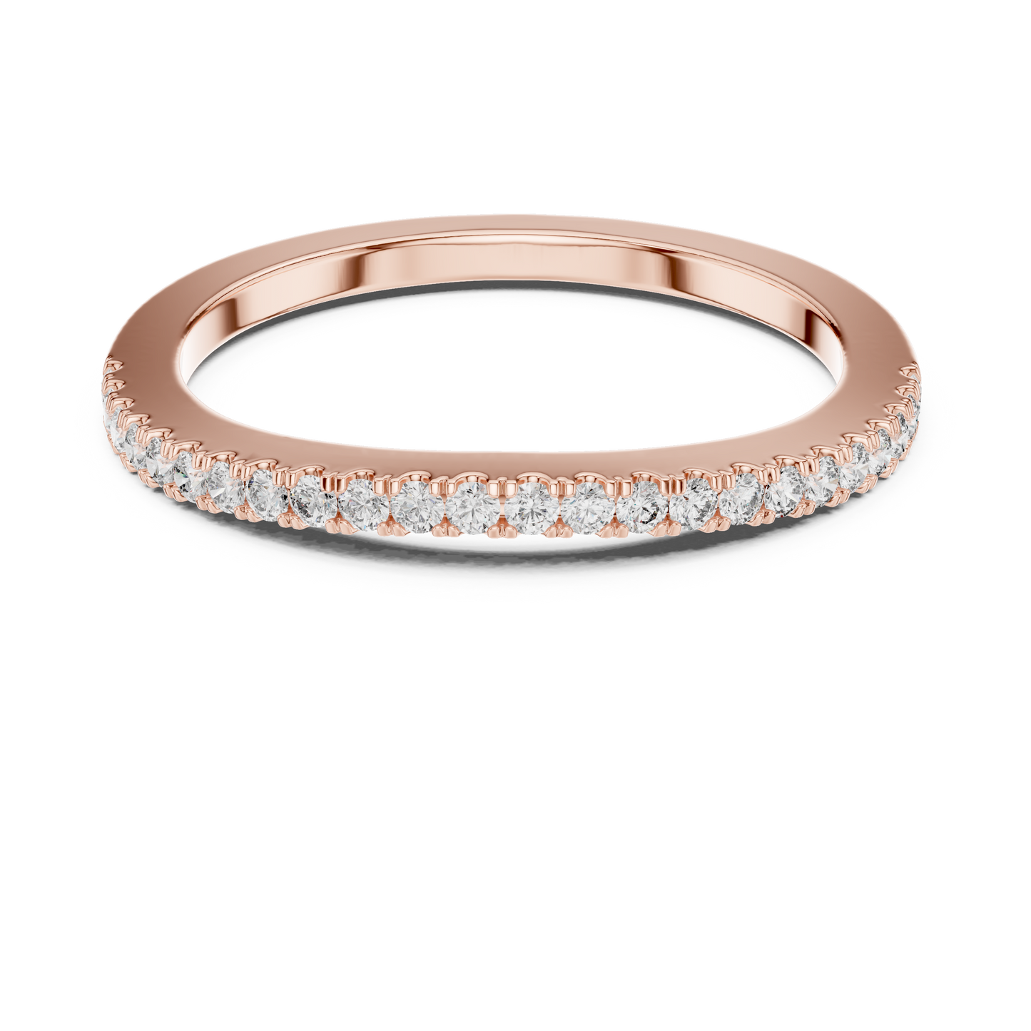 Round Pave Lab Grown Diamond Ring
