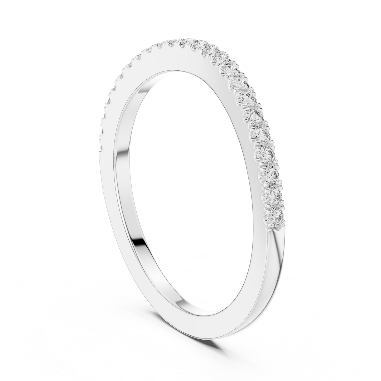 Round Pave Lab Grown Diamond Ring