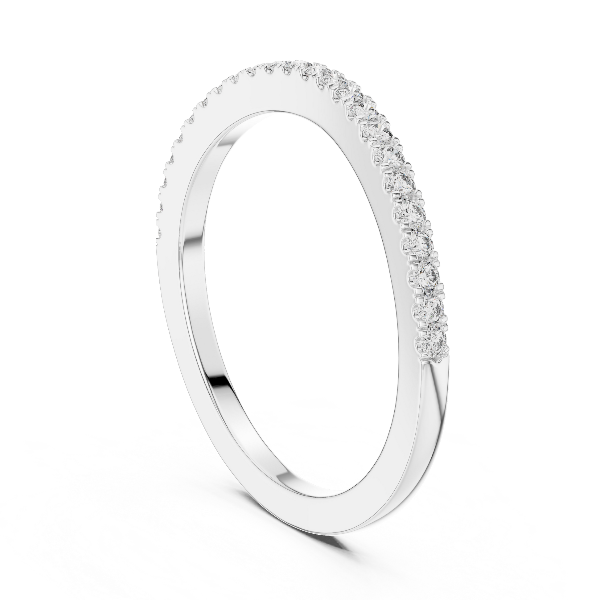 Round Pave Lab Grown Diamond Ring