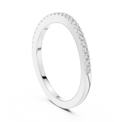 Round Pave Lab Grown Diamond Ring