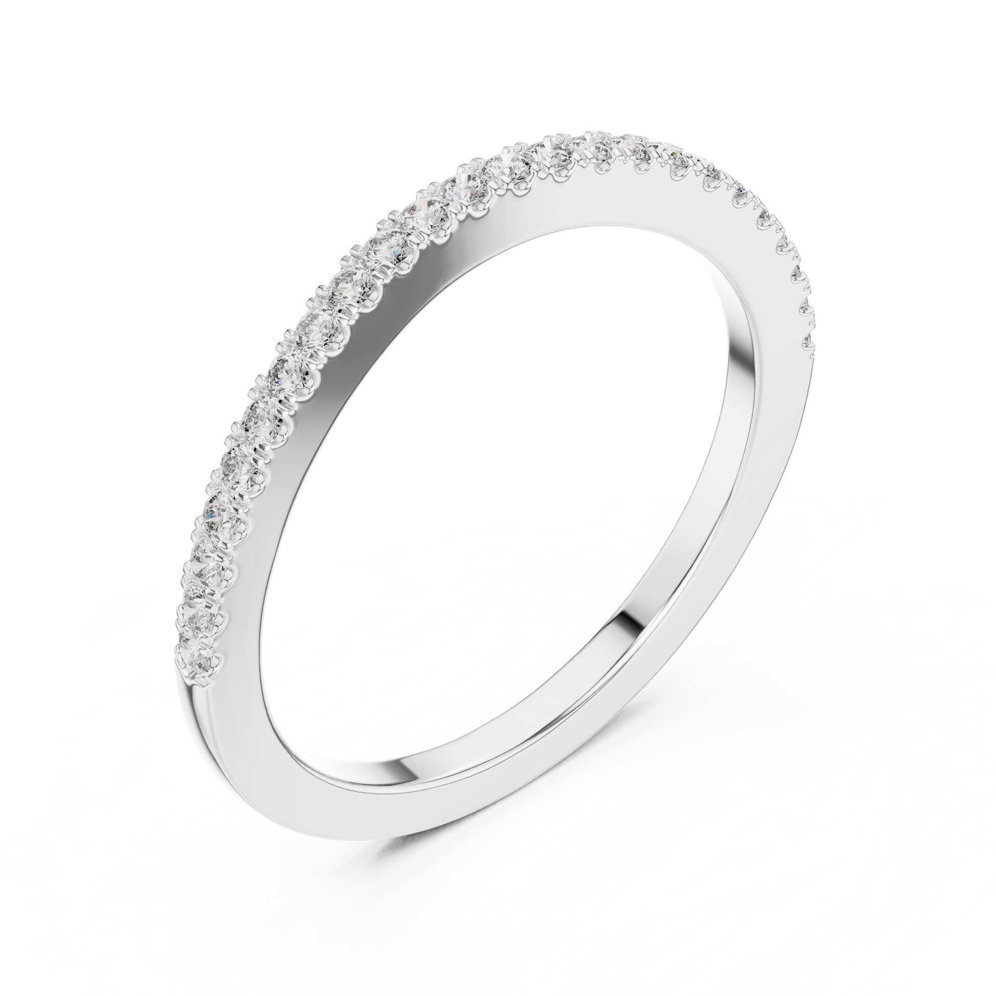 Round Pave Lab Grown Diamond Ring