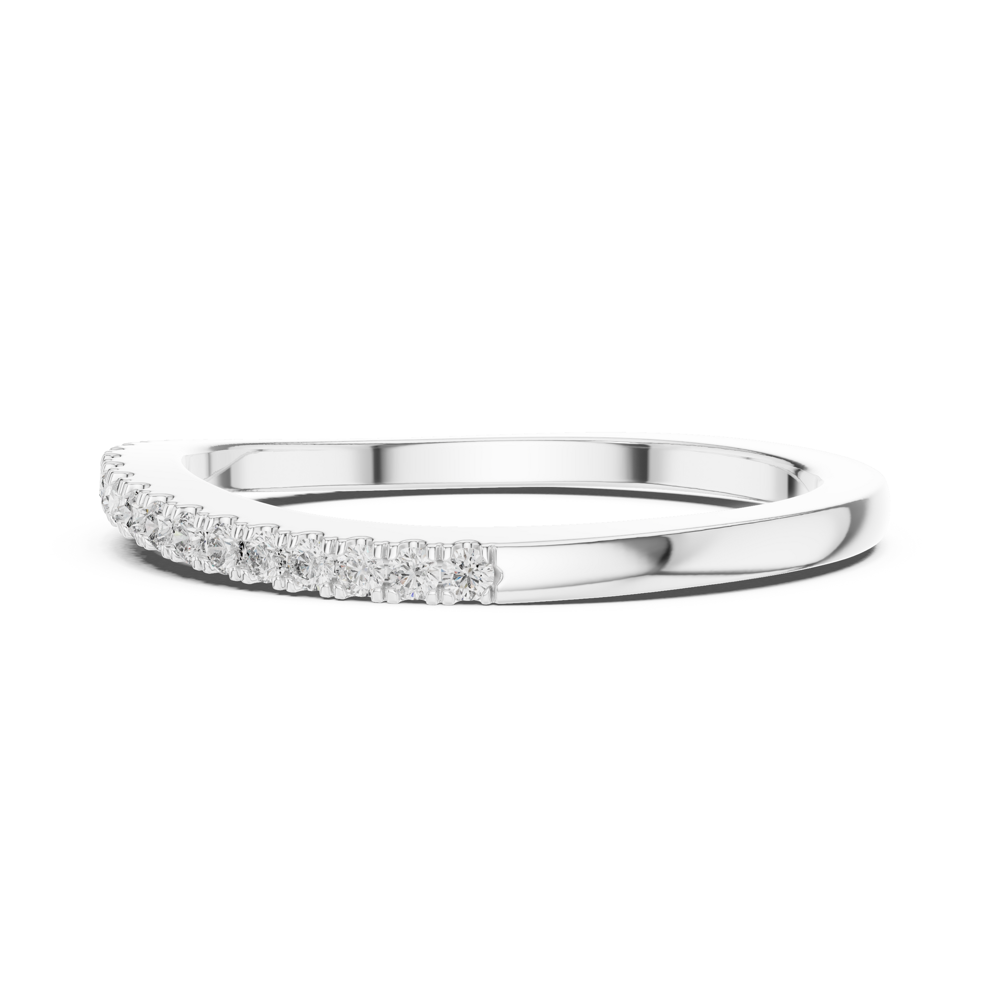 Round Pave Lab Grown Diamond Ring