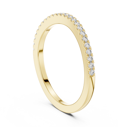 Round Pave Lab Grown Diamond Ring