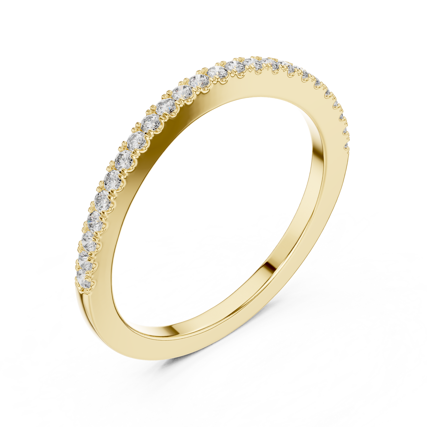 Round Pave Lab Grown Diamond Ring