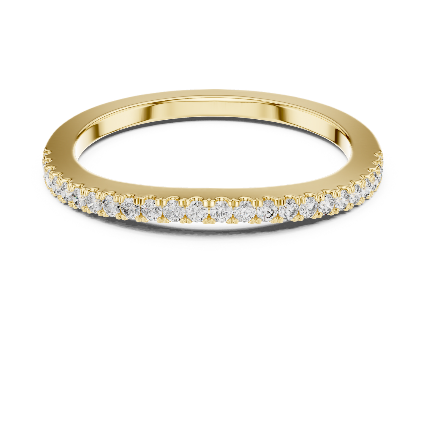 Round Pave Lab Grown Diamond Ring