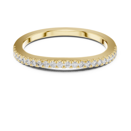 Round Pave Lab Grown Diamond Ring