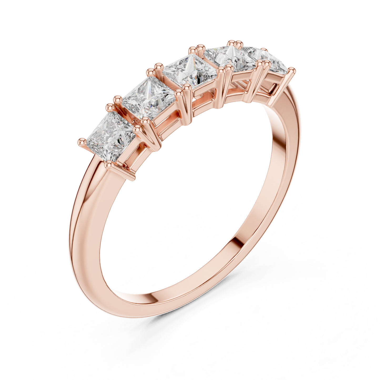 Mixed Shape Lab Grown Diamond Side Stone Ring