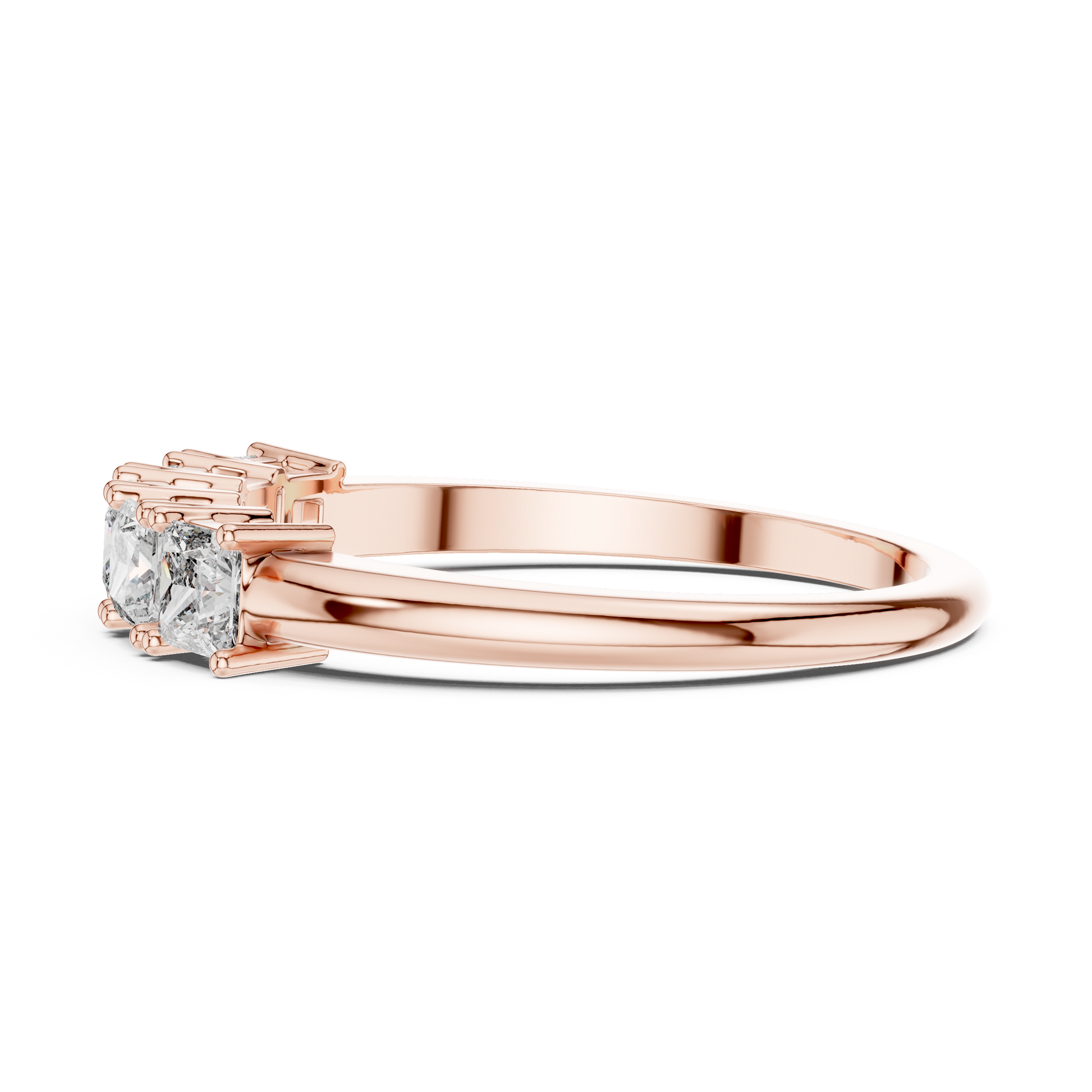 Mixed Shape Lab Grown Diamond Side Stone Ring
