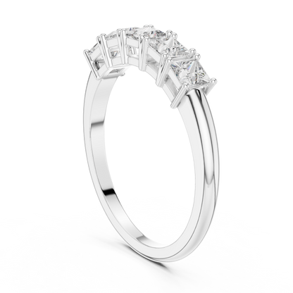 Mixed Shape Lab Grown Diamond Side Stone Ring