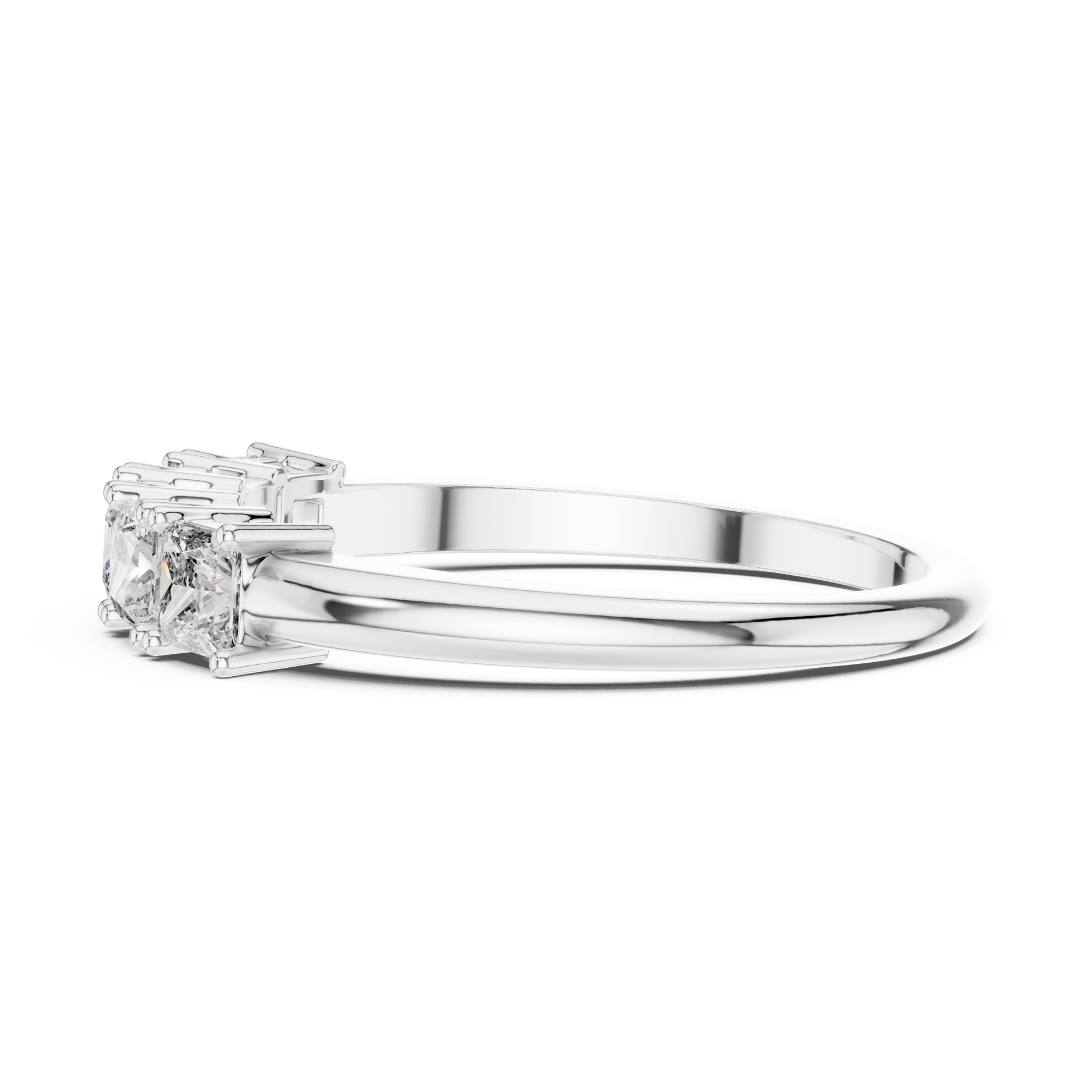 Mixed Shape Lab Grown Diamond Side Stone Ring