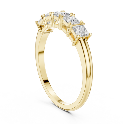 Mixed Shape Lab Grown Diamond Side Stone Ring