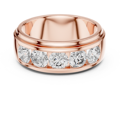 Round Side Stone Lab Grown Diamond Ring