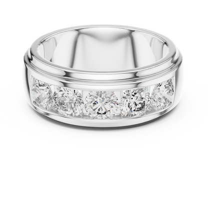 Round Side Stone Lab Grown Diamond Ring
