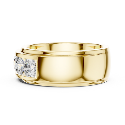 Round Side Stone Lab Grown Diamond Ring
