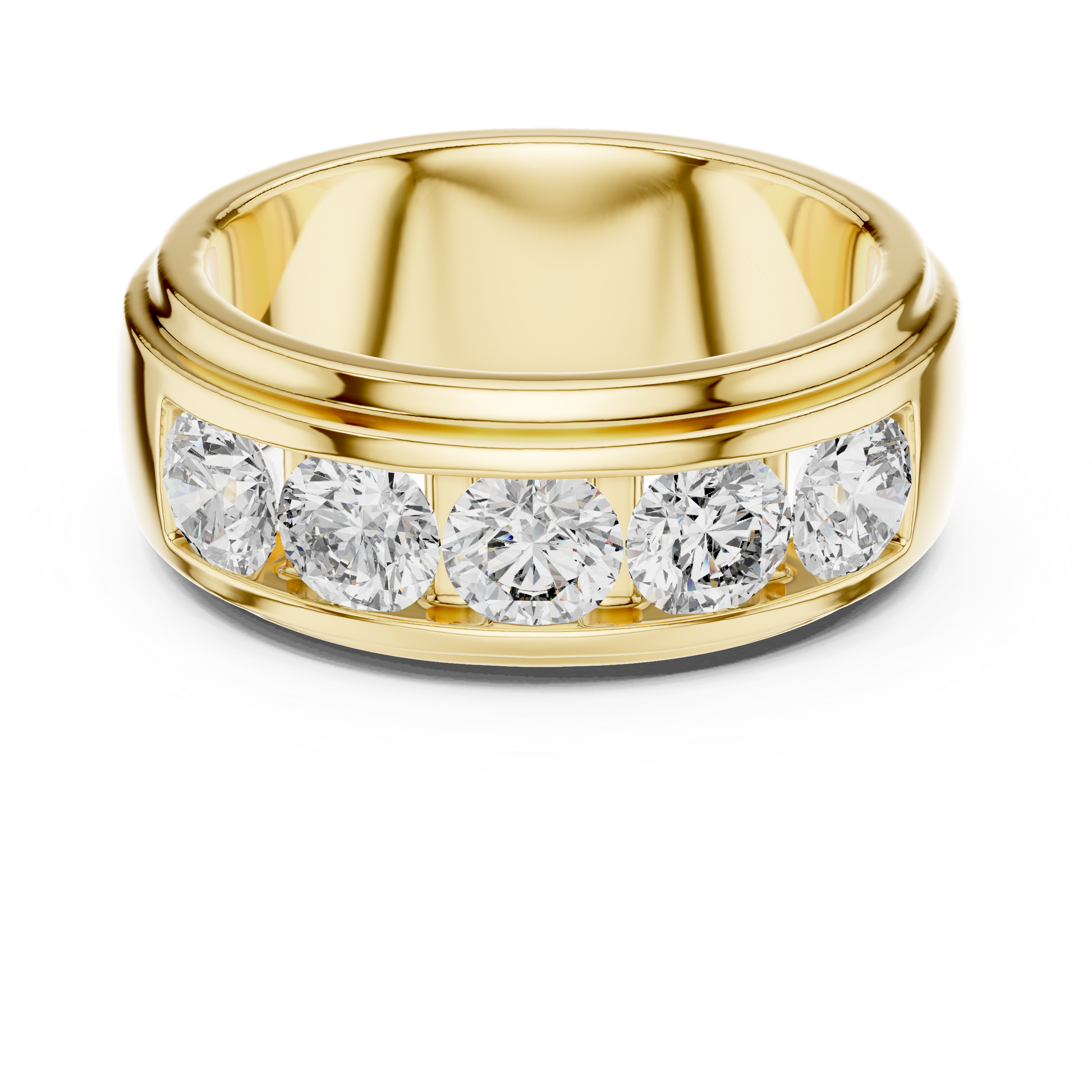 Round Side Stone Lab Grown Diamond Ring