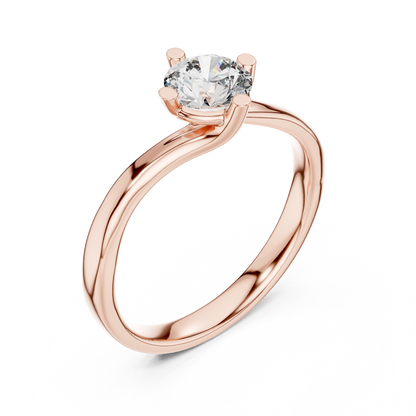 Round Solitaire Lab Grown Diamond Ring