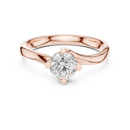 Round Solitaire Lab Grown Diamond Ring
