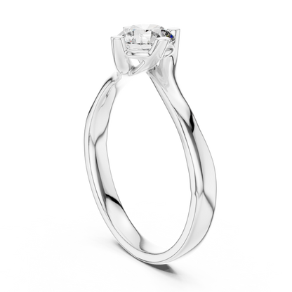 Round Solitaire Lab Grown Diamond Ring