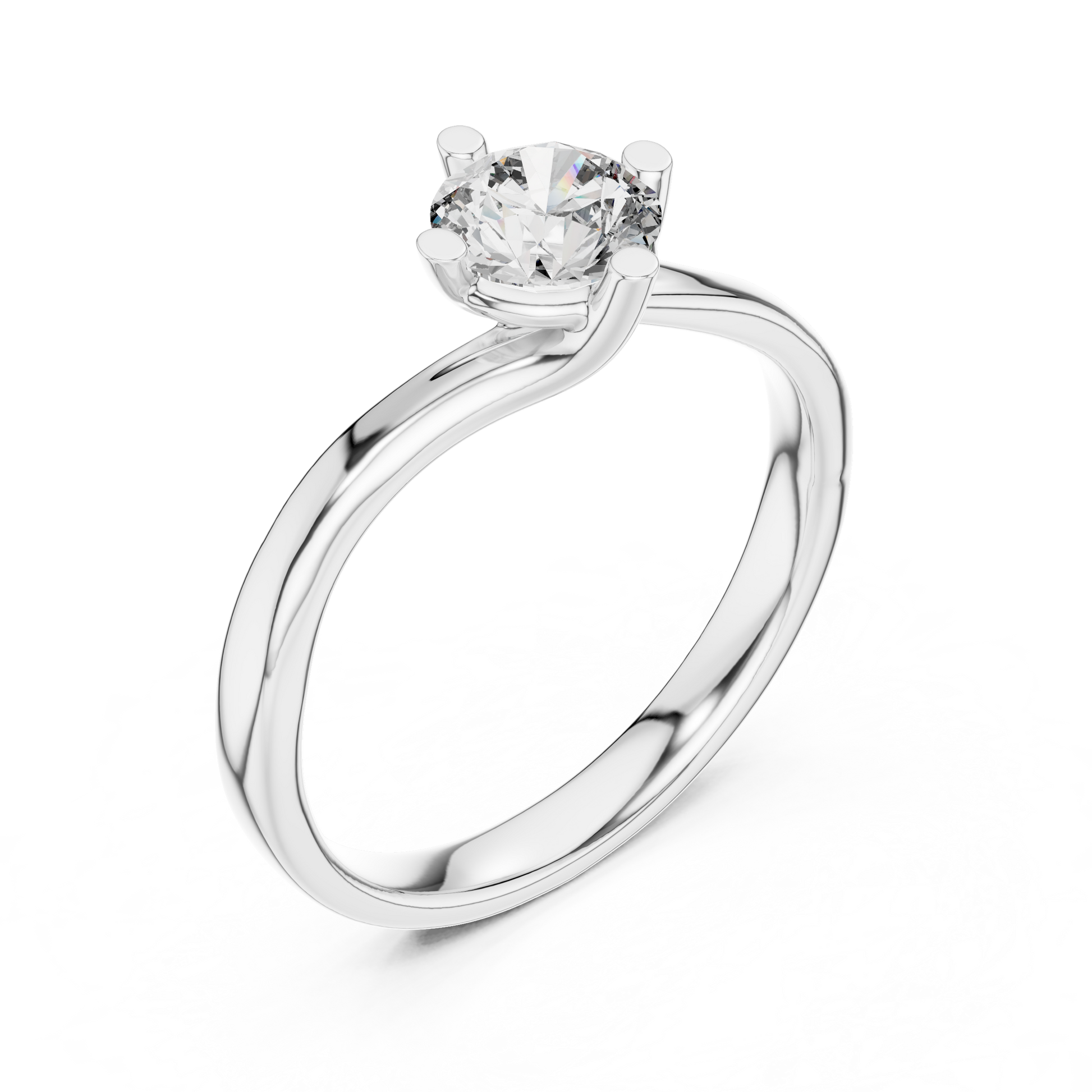 Round Solitaire Lab Grown Diamond Ring