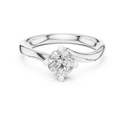 Round Solitaire Lab Grown Diamond Ring