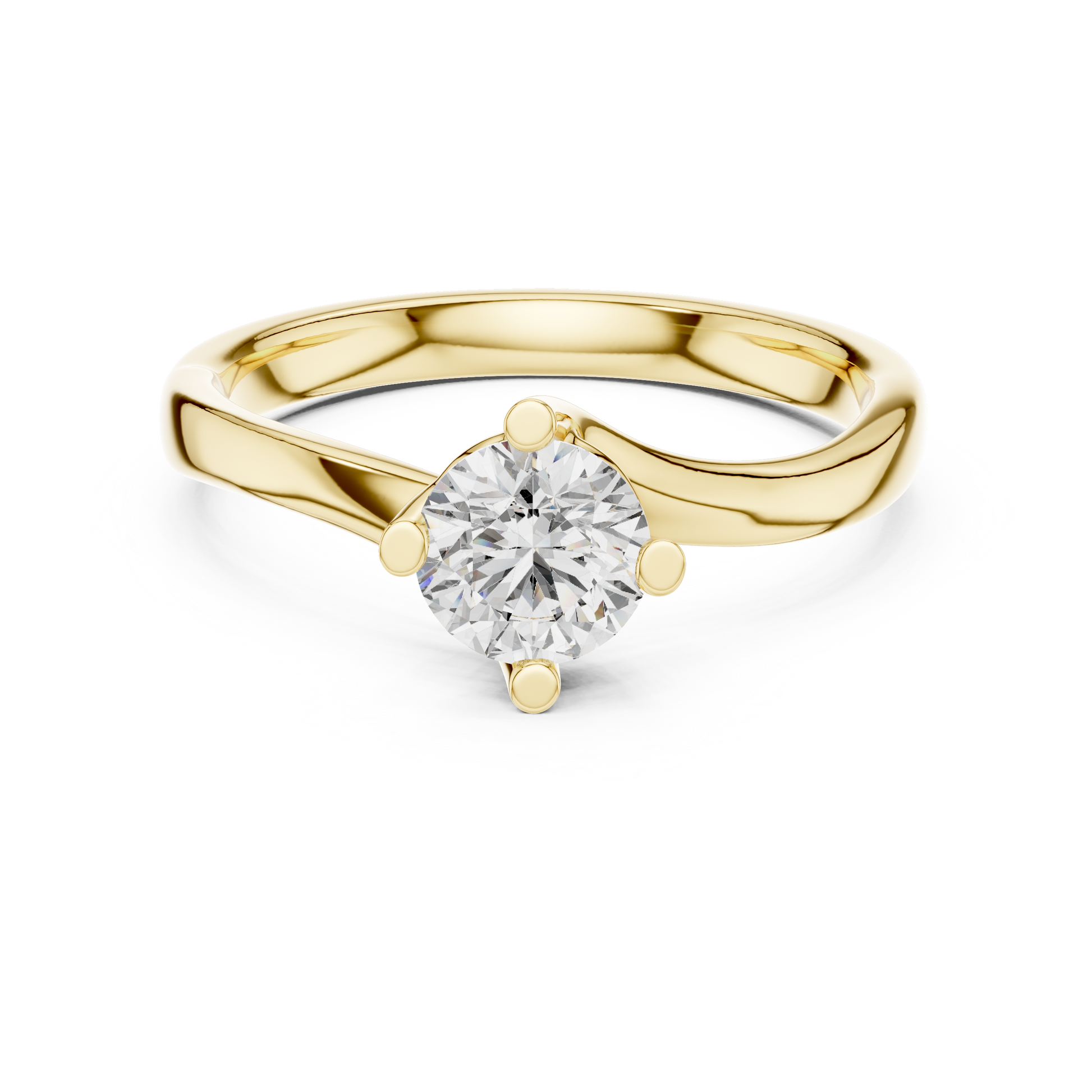 Round Solitaire Lab Grown Diamond Ring