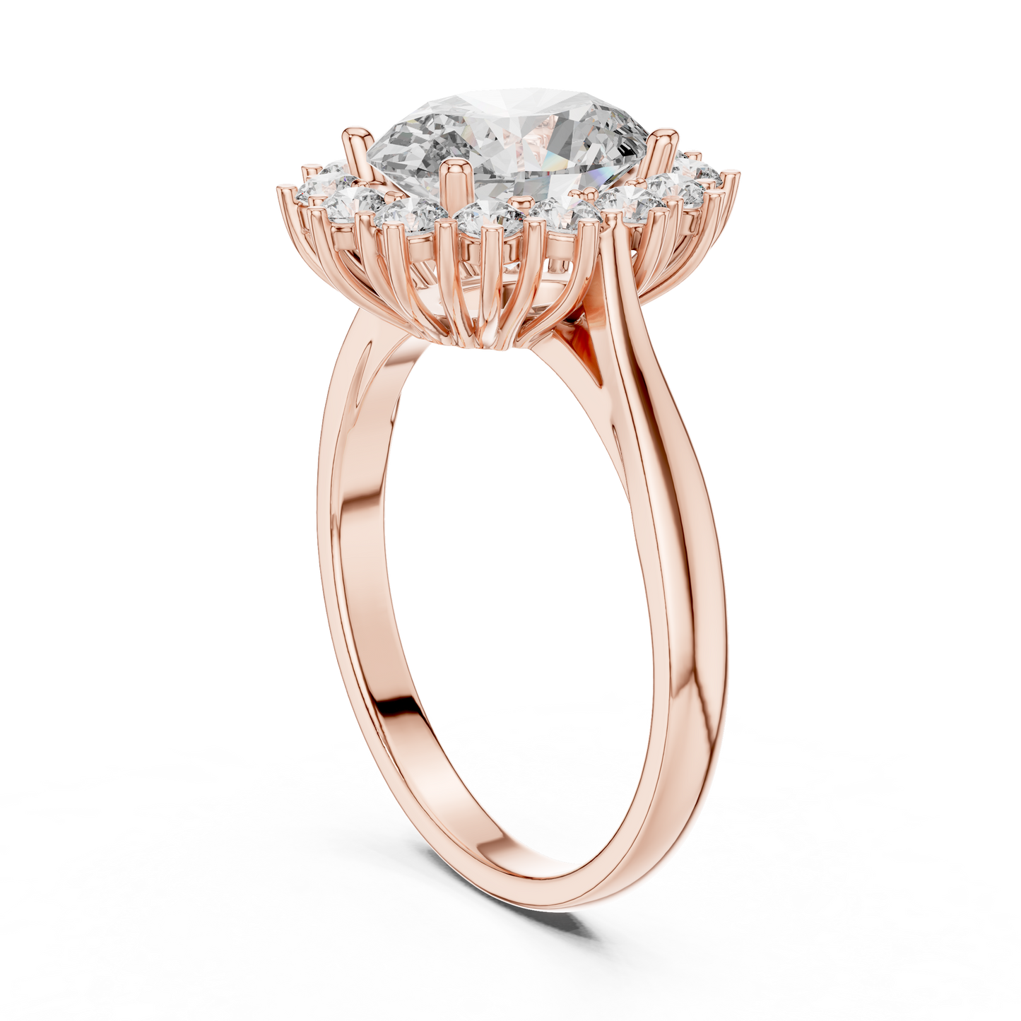 Round Halo Lab Grown Diamond Ring