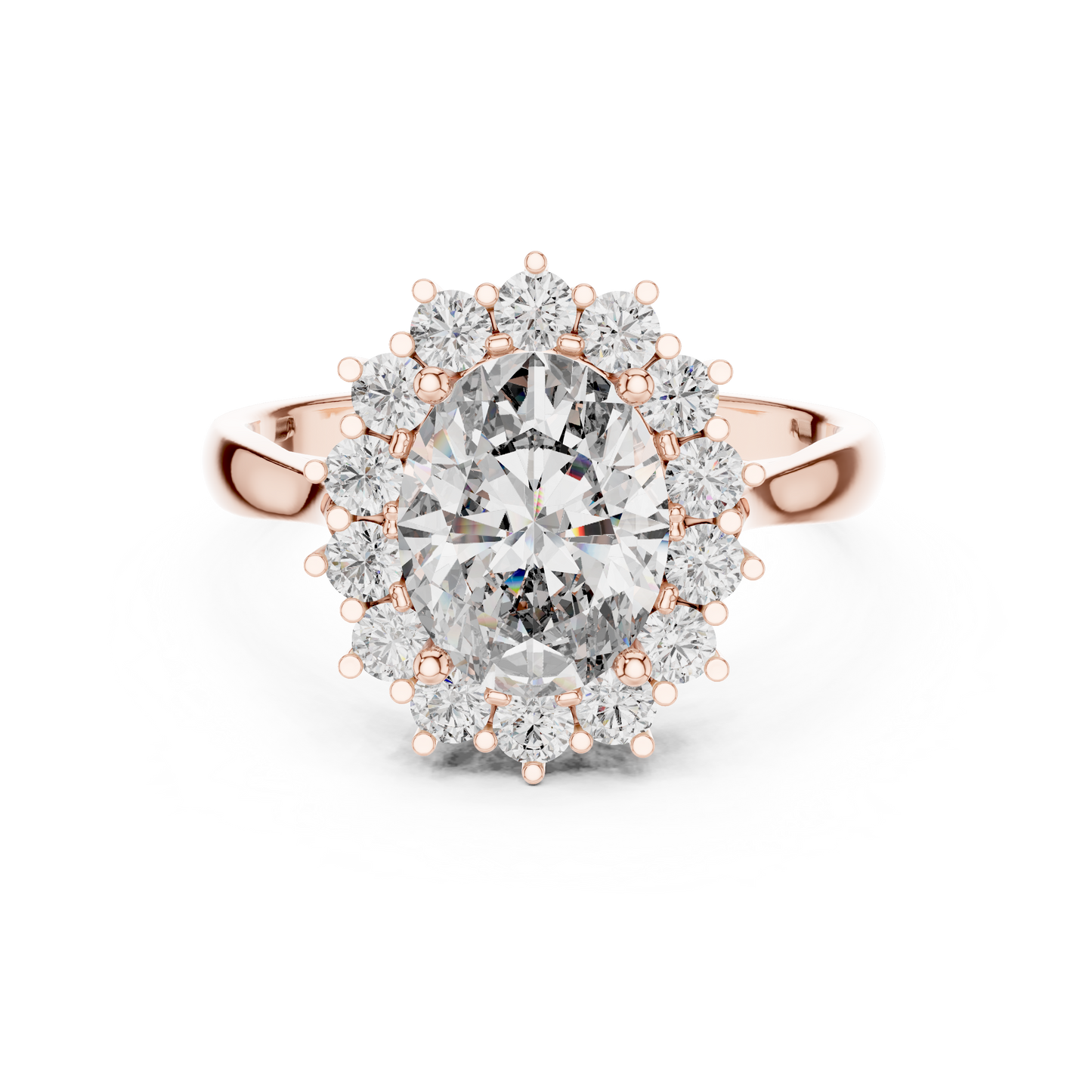 Round Halo Lab Grown Diamond Ring