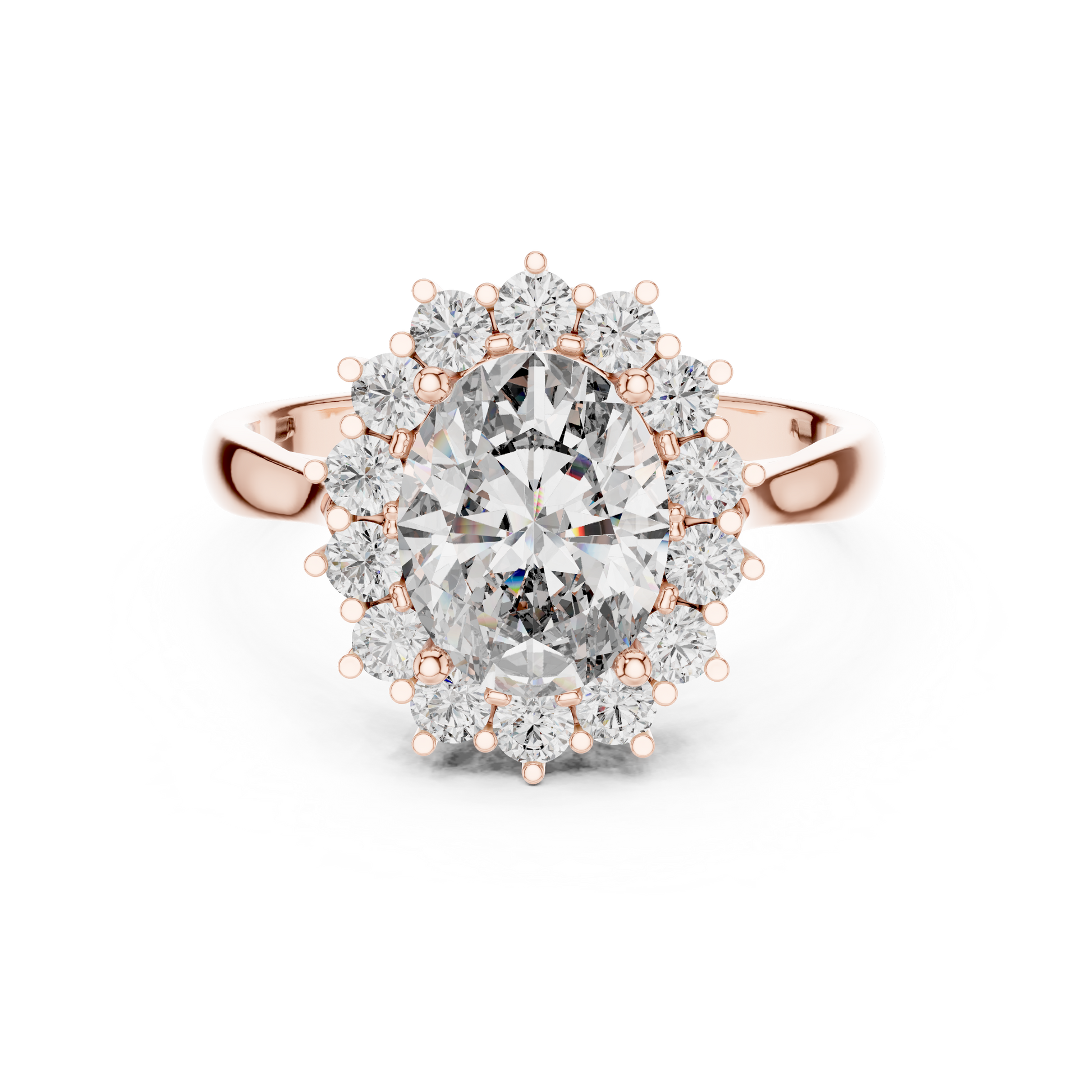 Round Halo Lab Grown Diamond Ring
