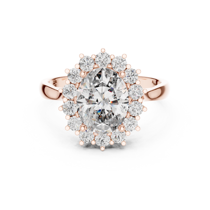 Round Halo Lab Grown Diamond Ring