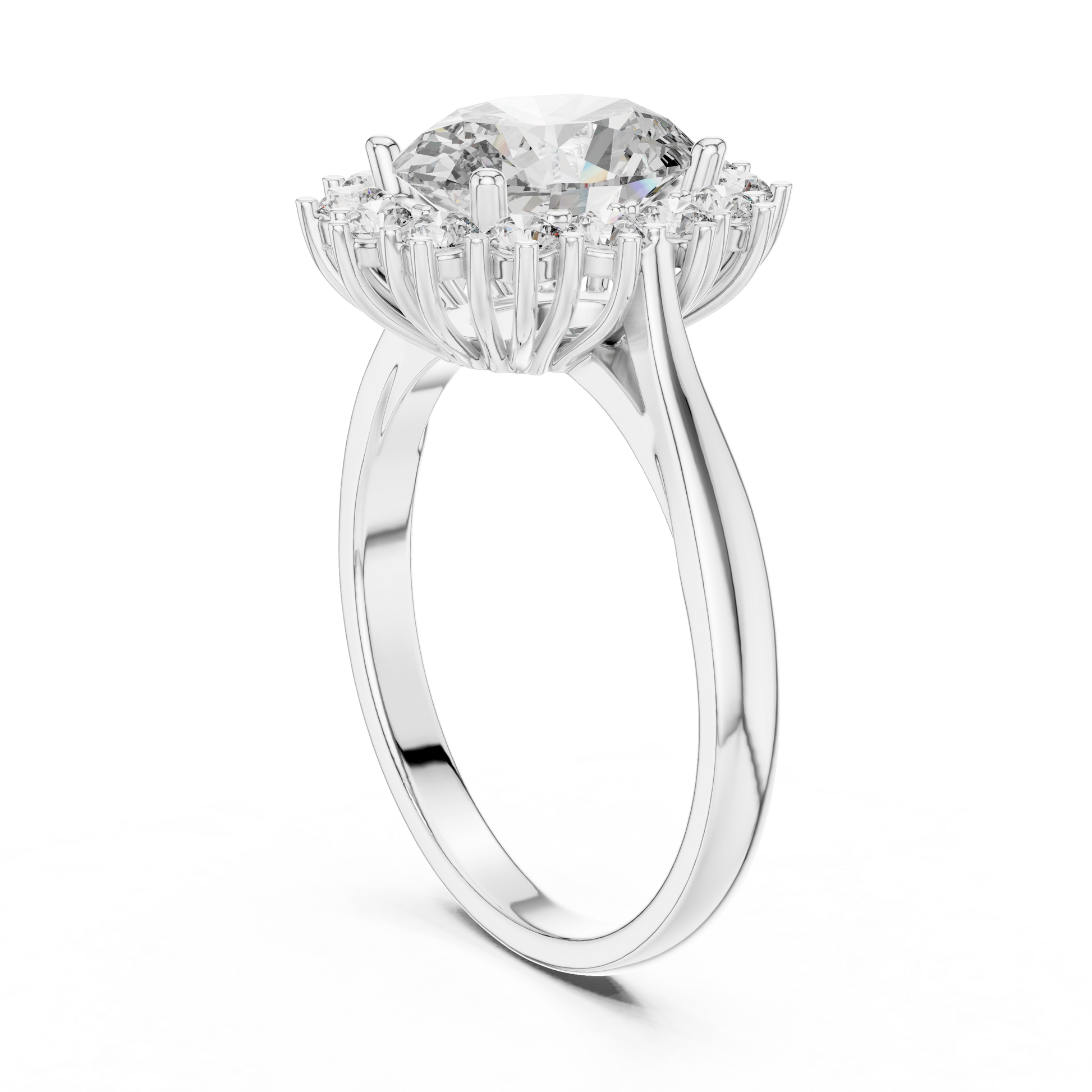 Round Halo Lab Grown Diamond Ring