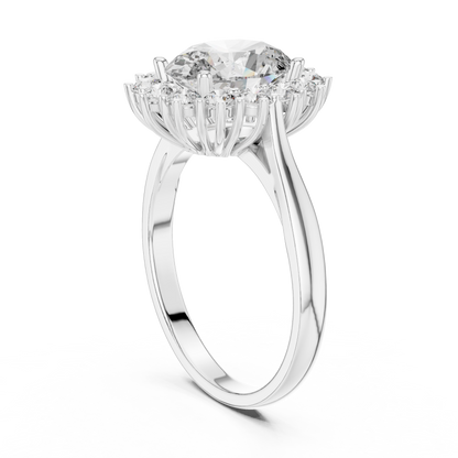 Round Halo Lab Grown Diamond Ring