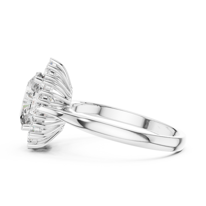Round Halo Lab Grown Diamond Ring