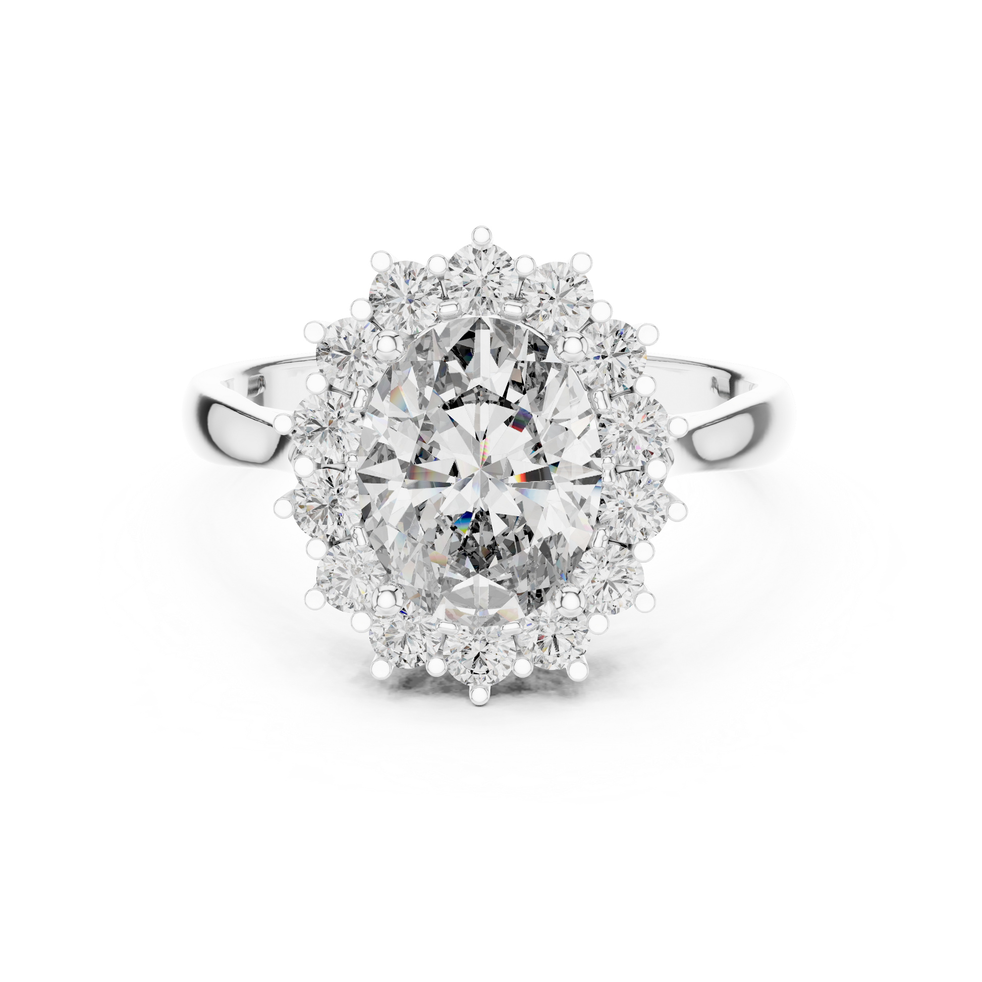 Round Halo Lab Grown Diamond Ring