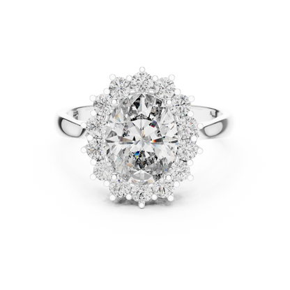 Round Halo Lab Grown Diamond Ring