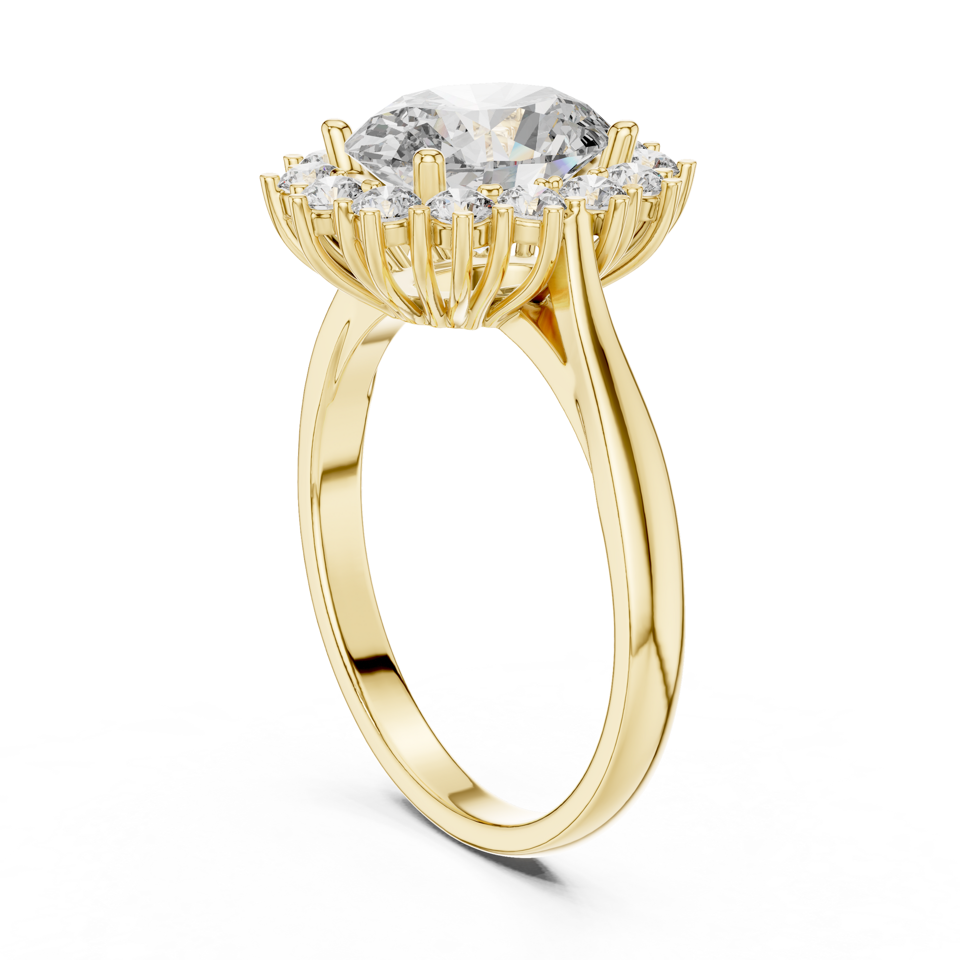 Round Halo Lab Grown Diamond Ring