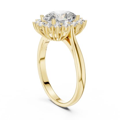 Round Halo Lab Grown Diamond Ring