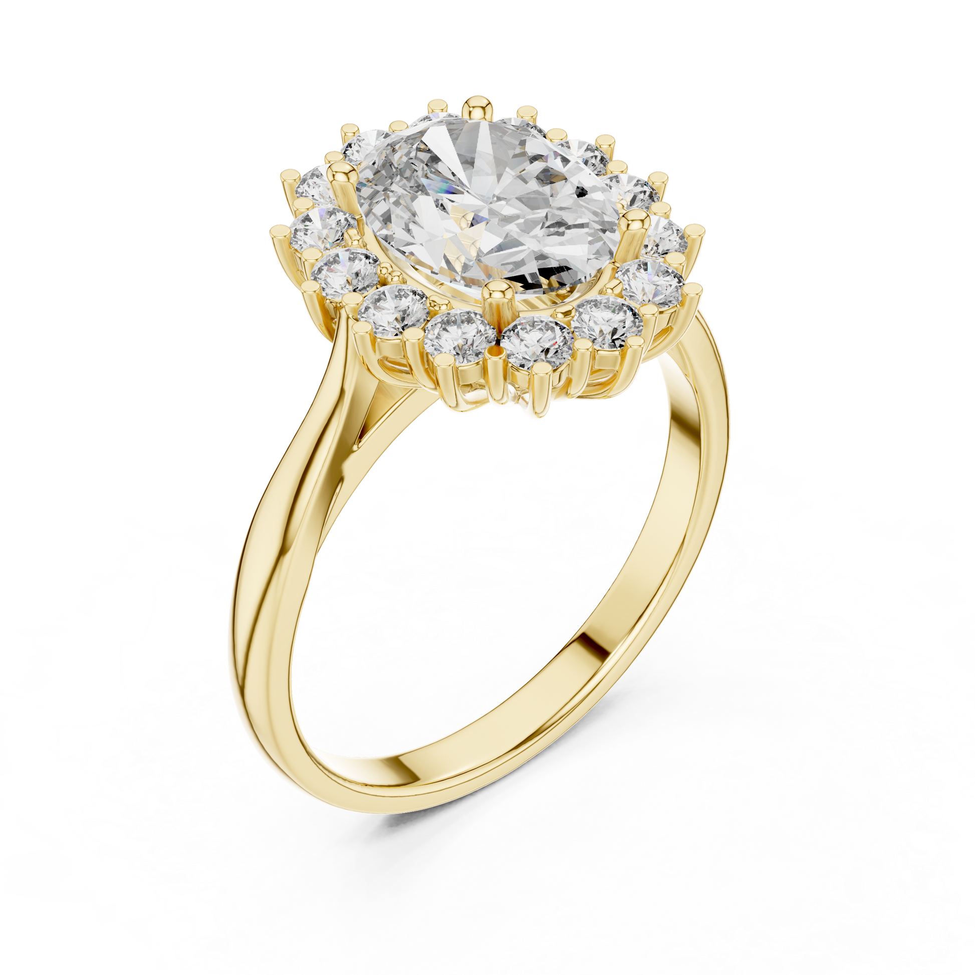 Round Halo Lab Grown Diamond Ring