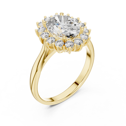 Round Halo Lab Grown Diamond Ring