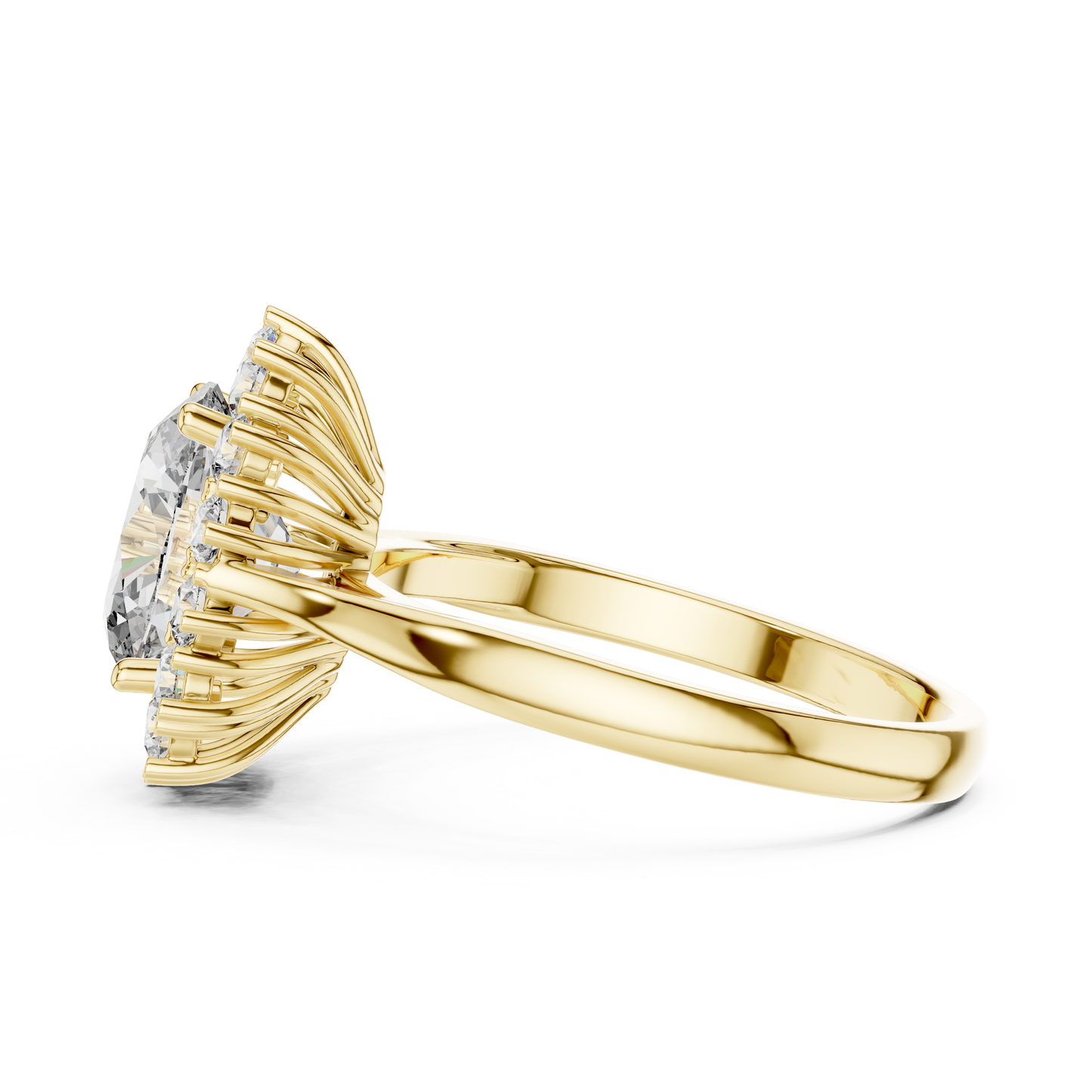 Round Halo Lab Grown Diamond Ring