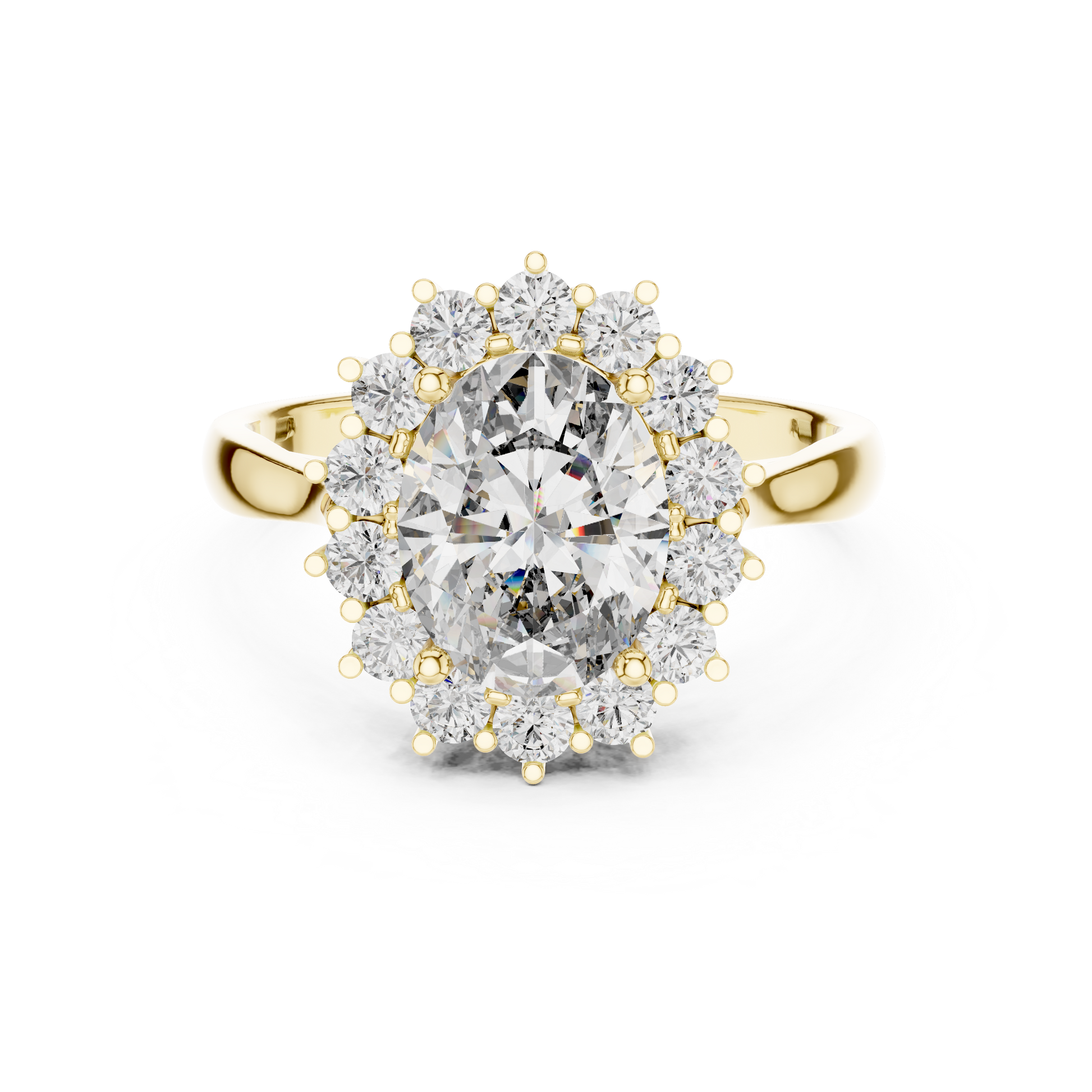 Round Halo Lab Grown Diamond Ring