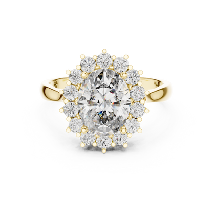 Round Halo Lab Grown Diamond Ring