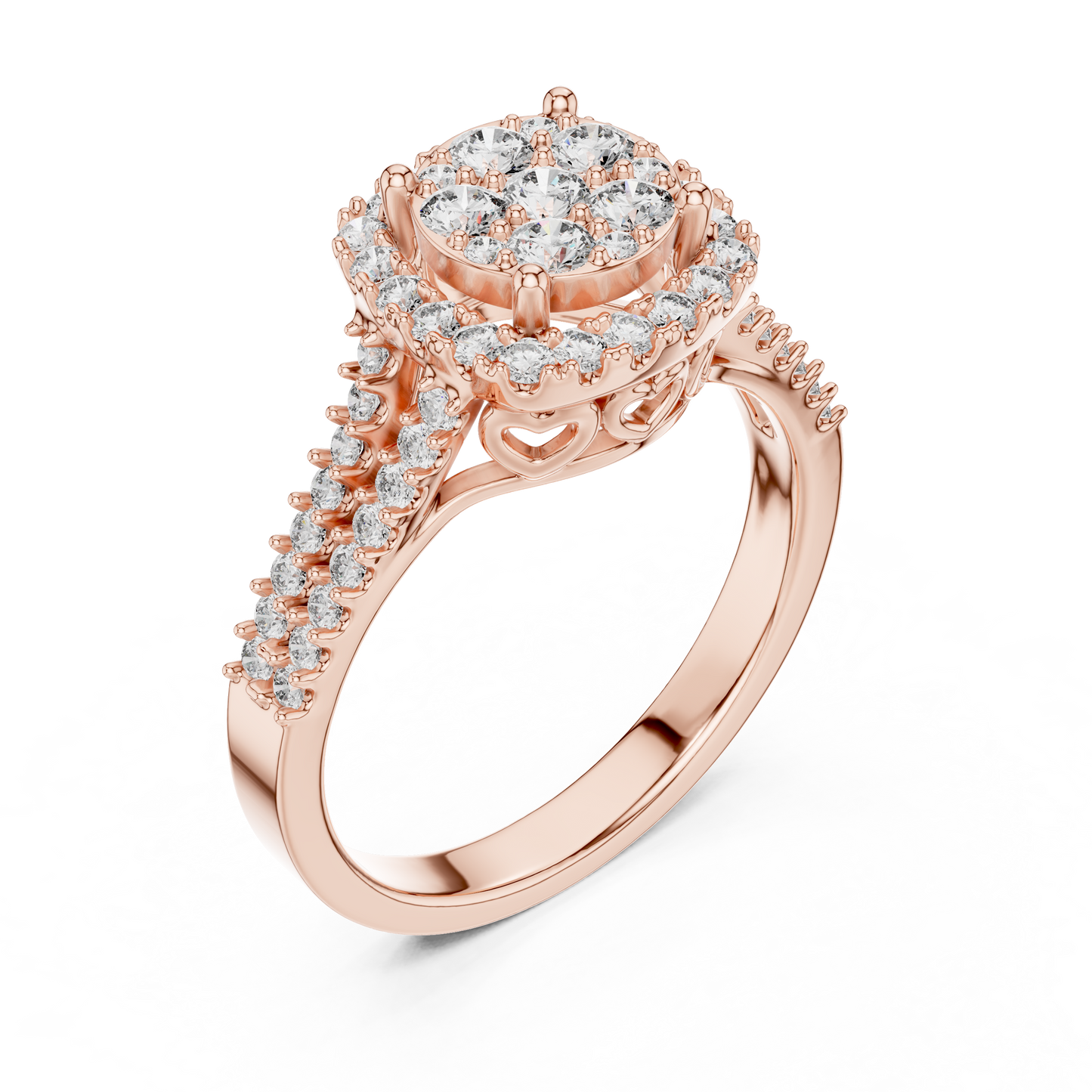 Round Halo Lab Grown Diamond Ring