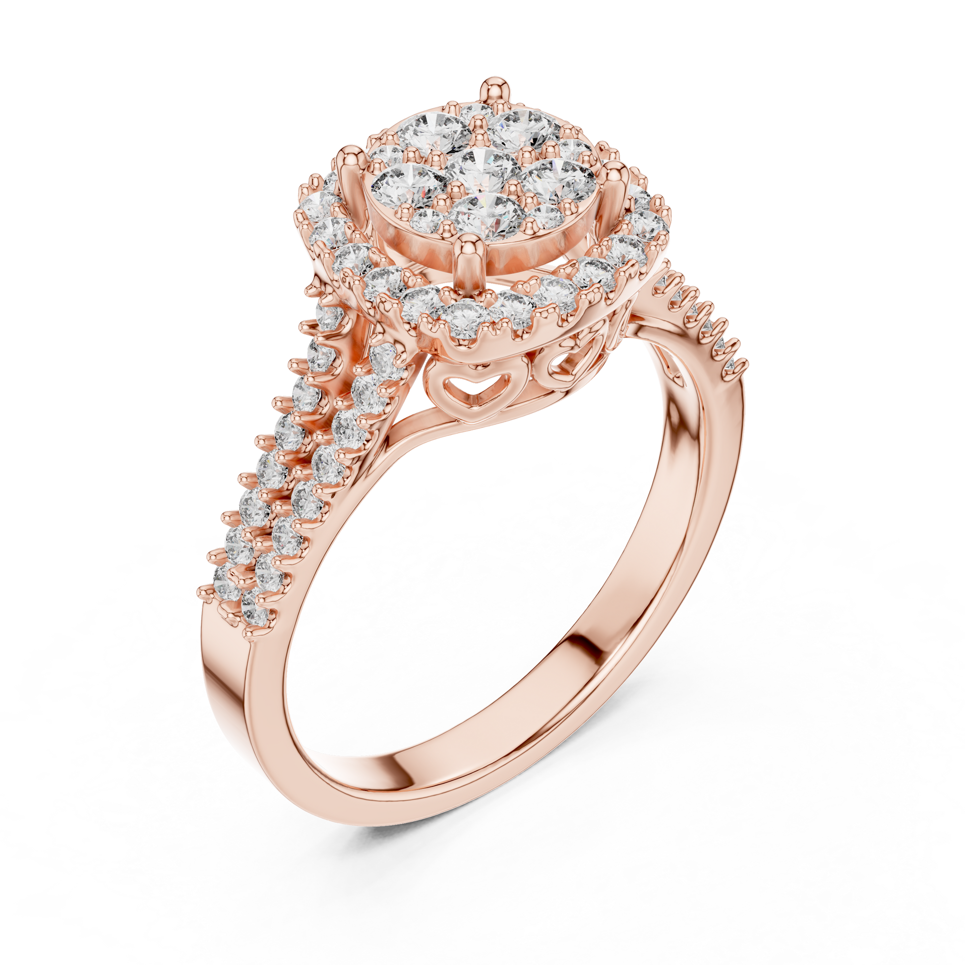Round Halo Lab Grown Diamond Ring