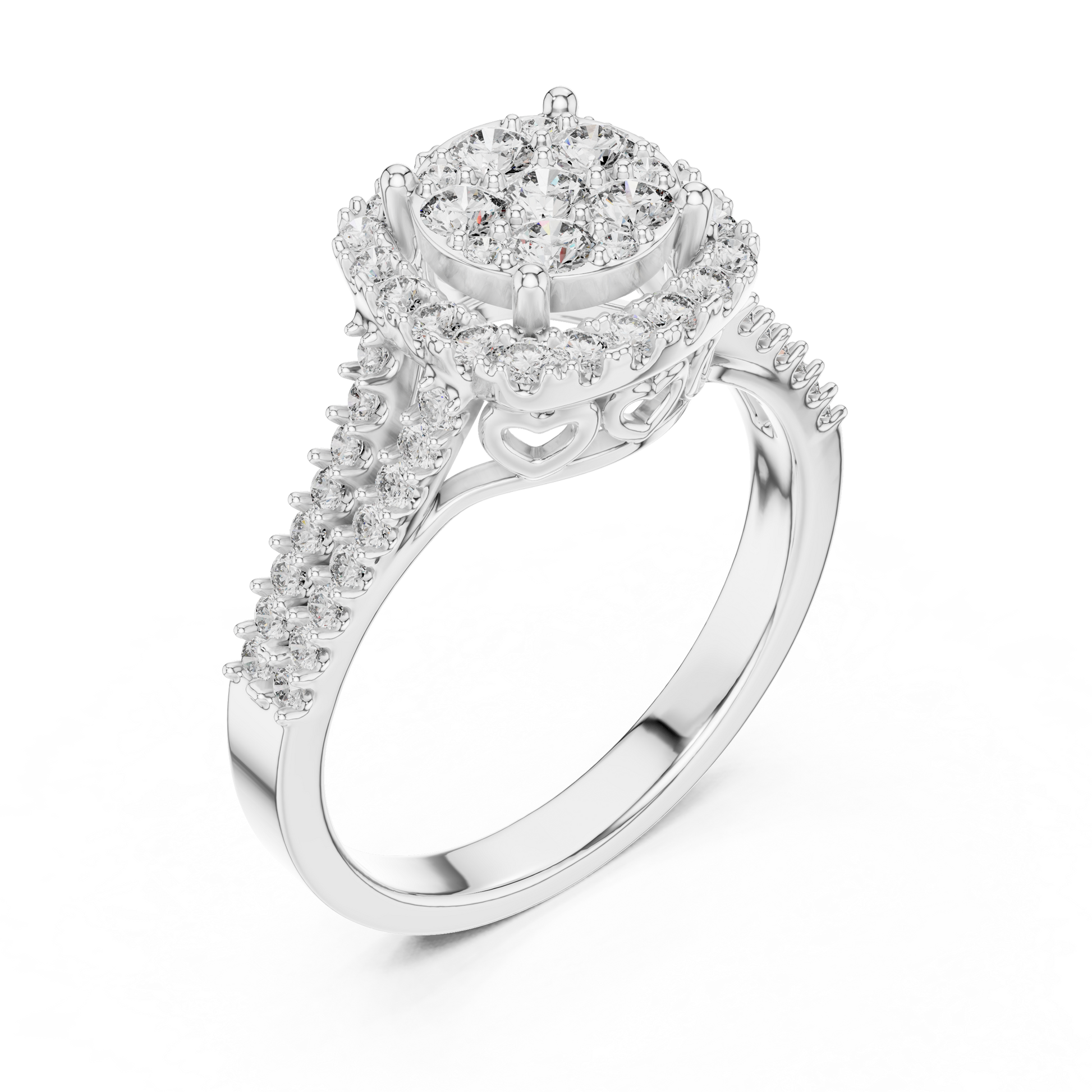 Round Halo Lab Grown Diamond Ring