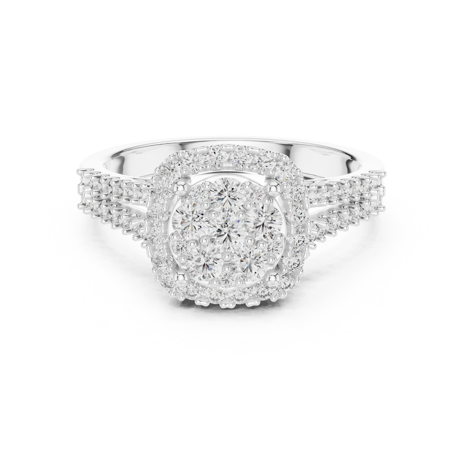 Round Halo Lab Grown Diamond Ring