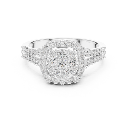 Round Halo Lab Grown Diamond Ring