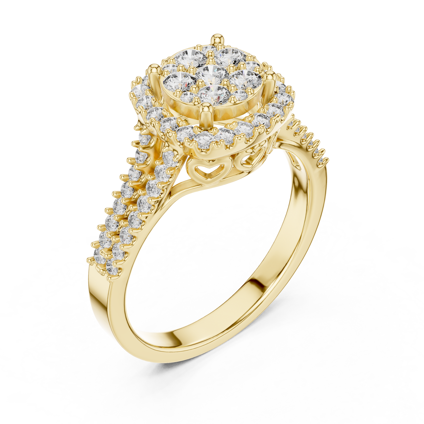 Round Halo Lab Grown Diamond Ring