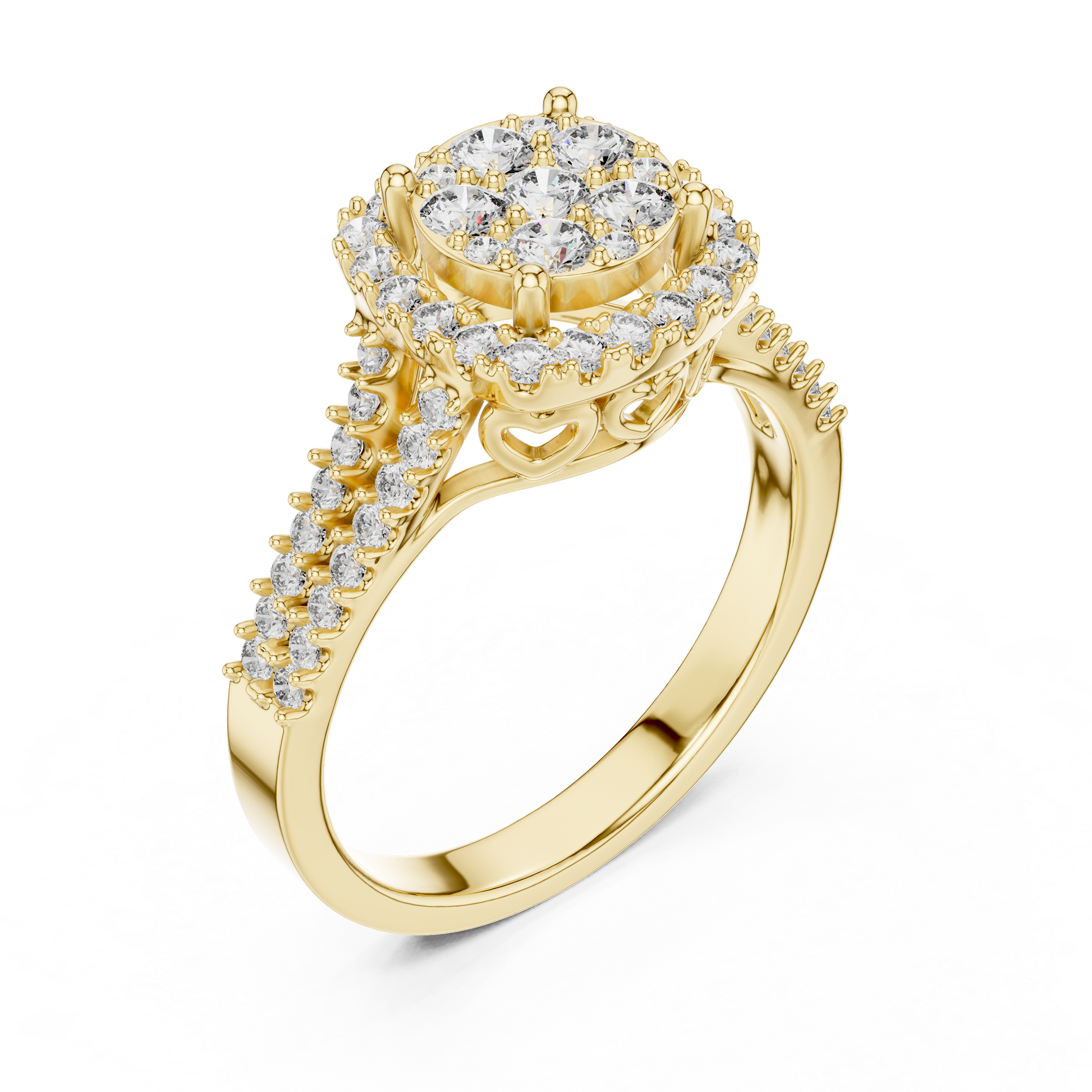 Round Halo Lab Grown Diamond Ring