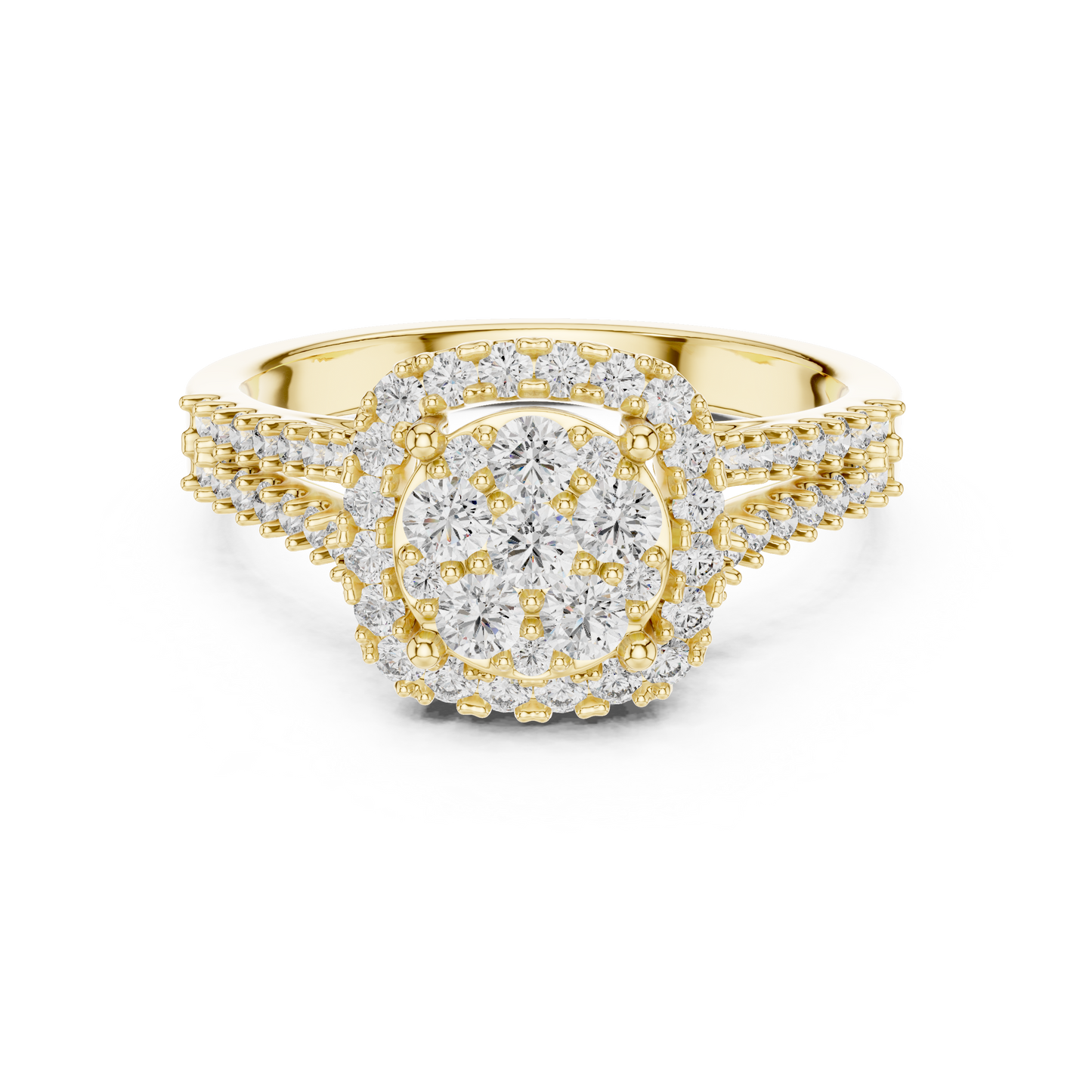 Round Halo Lab Grown Diamond Ring