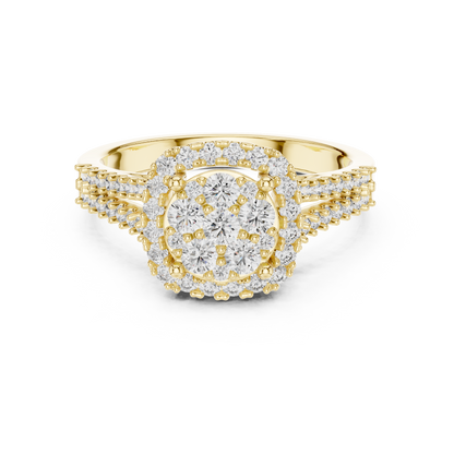 Round Halo Lab Grown Diamond Ring